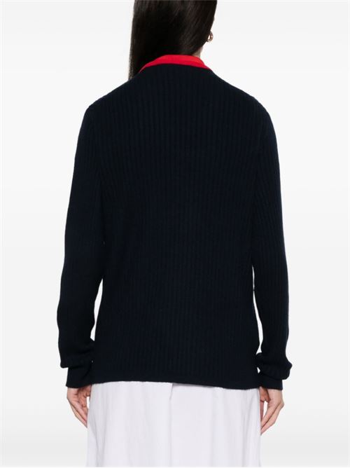 Cashmere ribs v-neck sweater MIU MIU | MMLA331580F059F